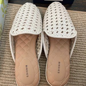 NIB Birdies Phoebe Ecru Woven Slip on Loafer